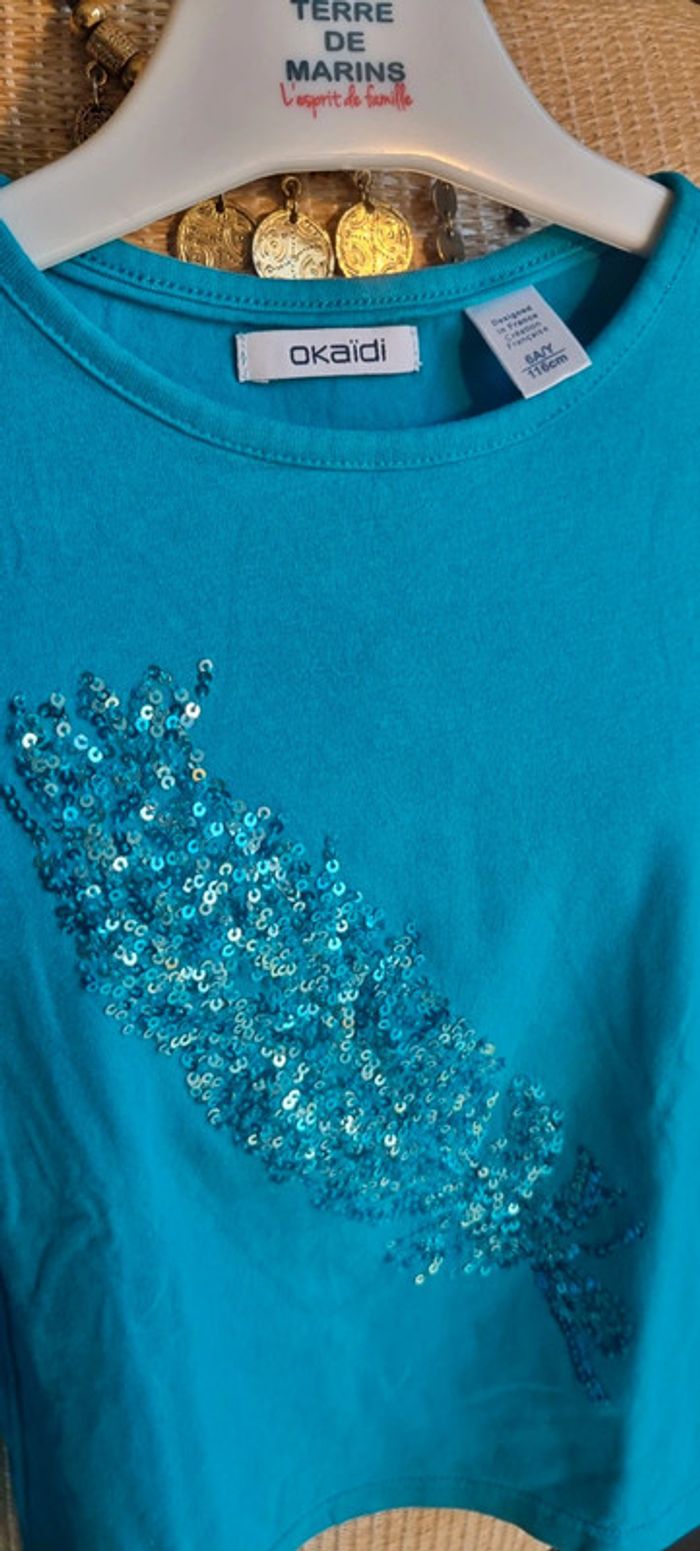 T shirt manche longue Okaïdi 6 ans - photo numéro 2