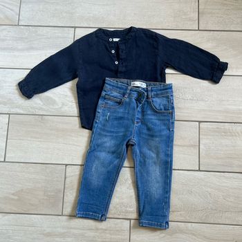Ensemble chemise et jean garçon
