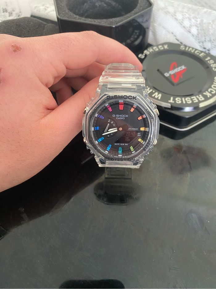 Montre G Shock transparente noire multicolore - photo numéro 2