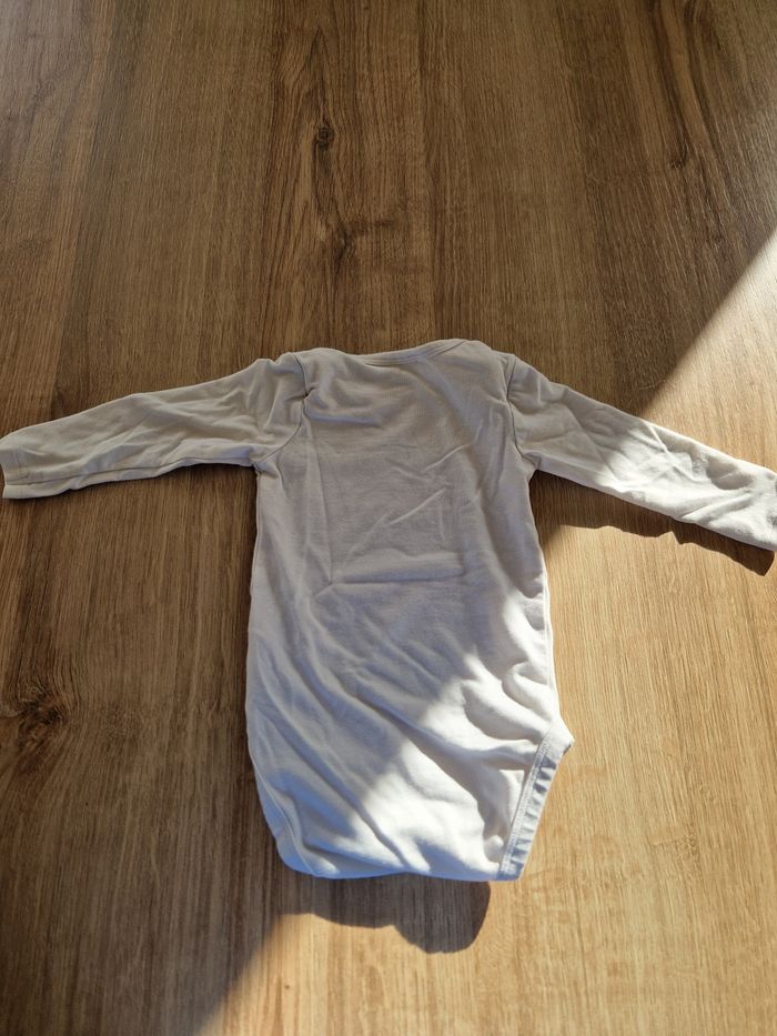 Body manches longues blanc étoile bébé- 3 mois DIM - photo numéro 2