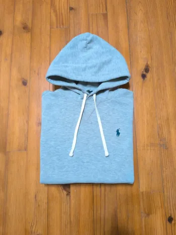 Sweat/Pull à capuche - Ralph Lauren - Logo brodé marine - Gris - Taille M