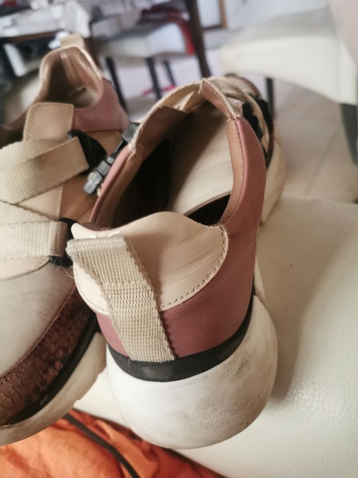 Belles sneakers cuir et enduit originales p 41 - photo numéro 9