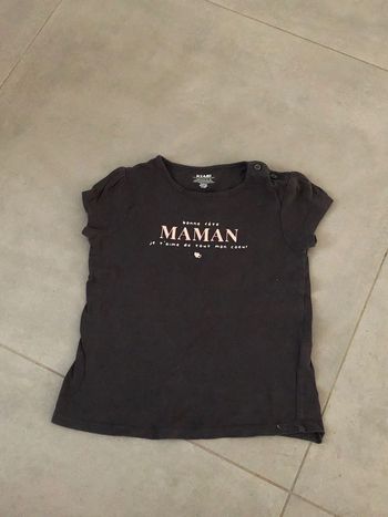 T shirt gris foncé bonne fête maman