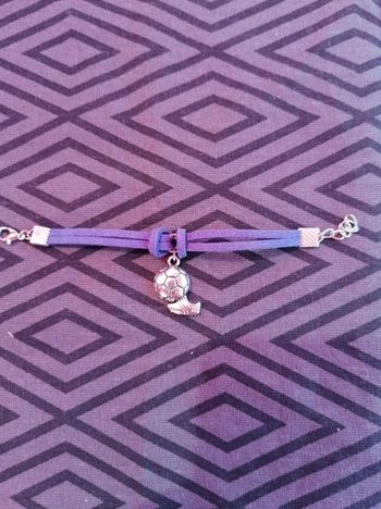 Bracelet foot suédine violet