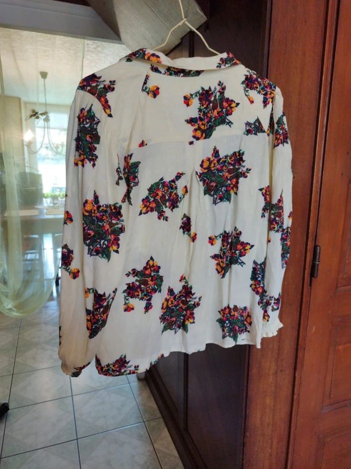 Chemise blanche fleurie Ba&sh vintage S/36 - photo numéro 7