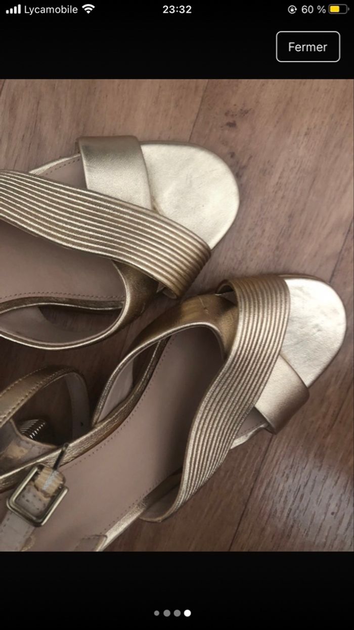 Sandale a talons doré marque aldo - photo numéro 4