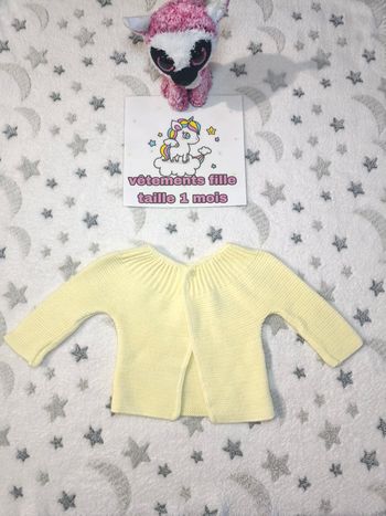 Gilet mixte inconnu - 1 mois - jaune - très bon état