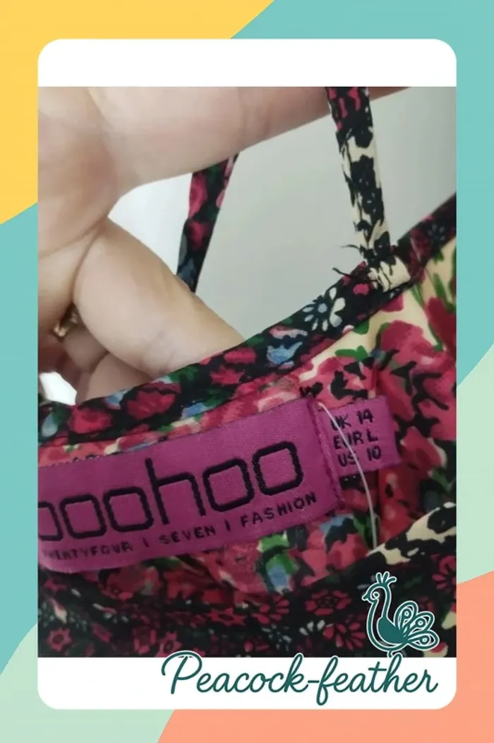 Robe Boohoo 42 rouge épaules dénudées - photo numéro 6