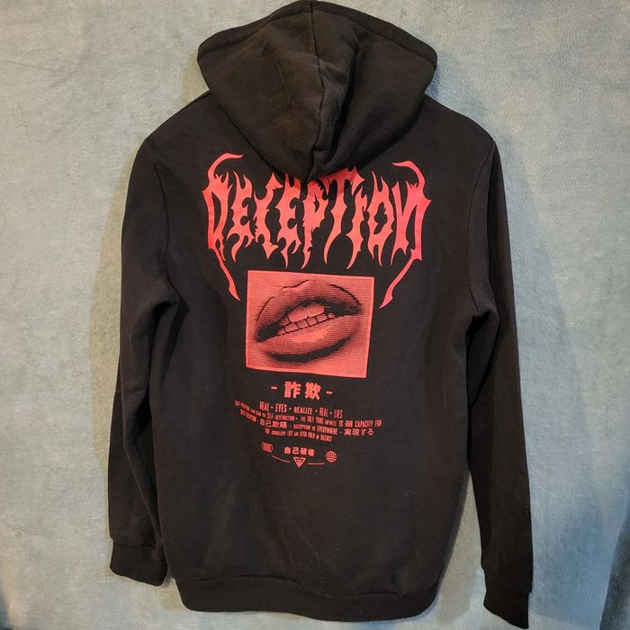 Sweat à capuche / Hoodie Vintage Y2K Deception 🧥 Pier-one - Taille M - photo numéro 2