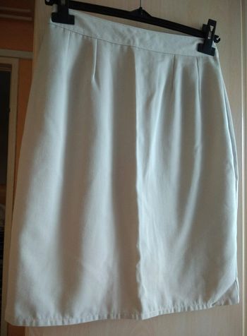 Jupe droite blanc cassé/crème