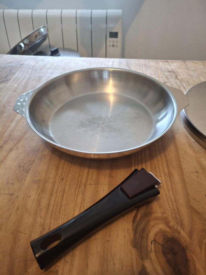 Poêle triplinox Letang et Rémy en inox 18/10 et cuivre 22cm made in France - photo numéro 2