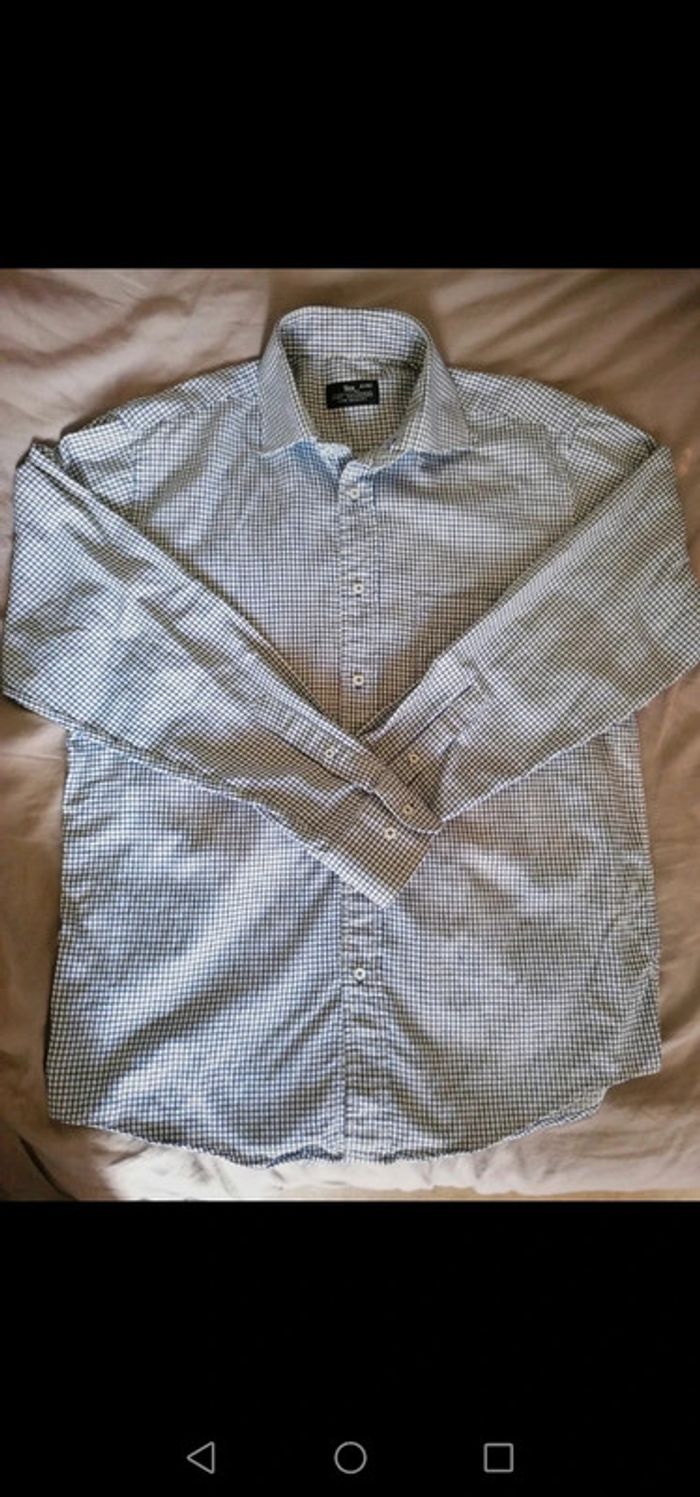 Chemise à carreaux bleu - photo numéro 2