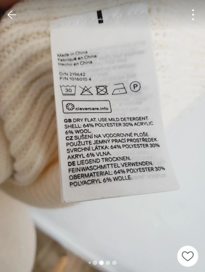 Pull col roulé sans manches en maille crème H&M Taille unique - photo numéro 4