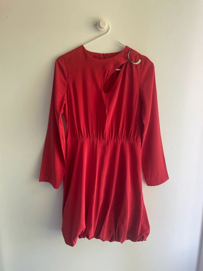 Robe rouge Cop Copine décolleté original - Taille 36/38
