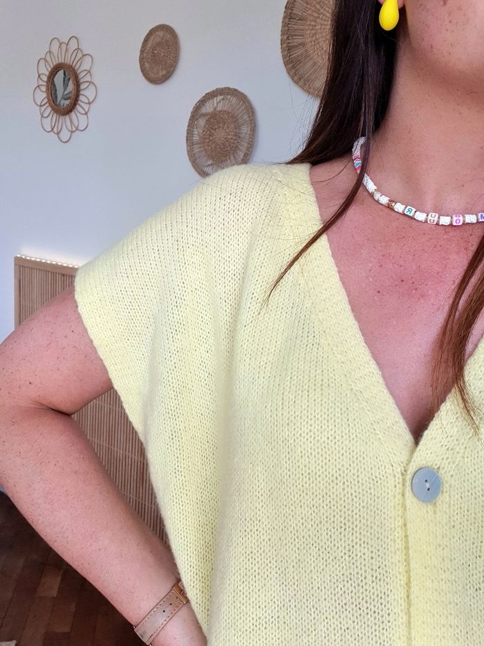 Gilet sans manche Caracas jaune Taille unique - photo numéro 4