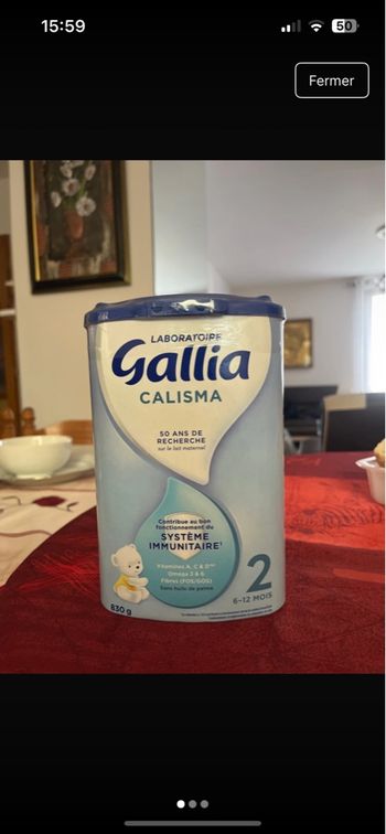 Lait poudre Gallia 