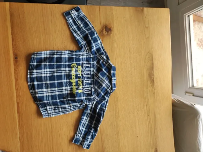Chemise lulu castagnette bleue 12 mois - photo numéro 4