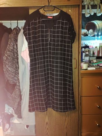 Robe noire et blanc à carreaux tissaia 44