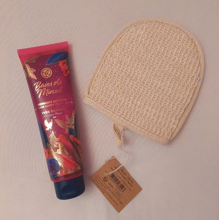 Lot gommage corps et gant exfoliant