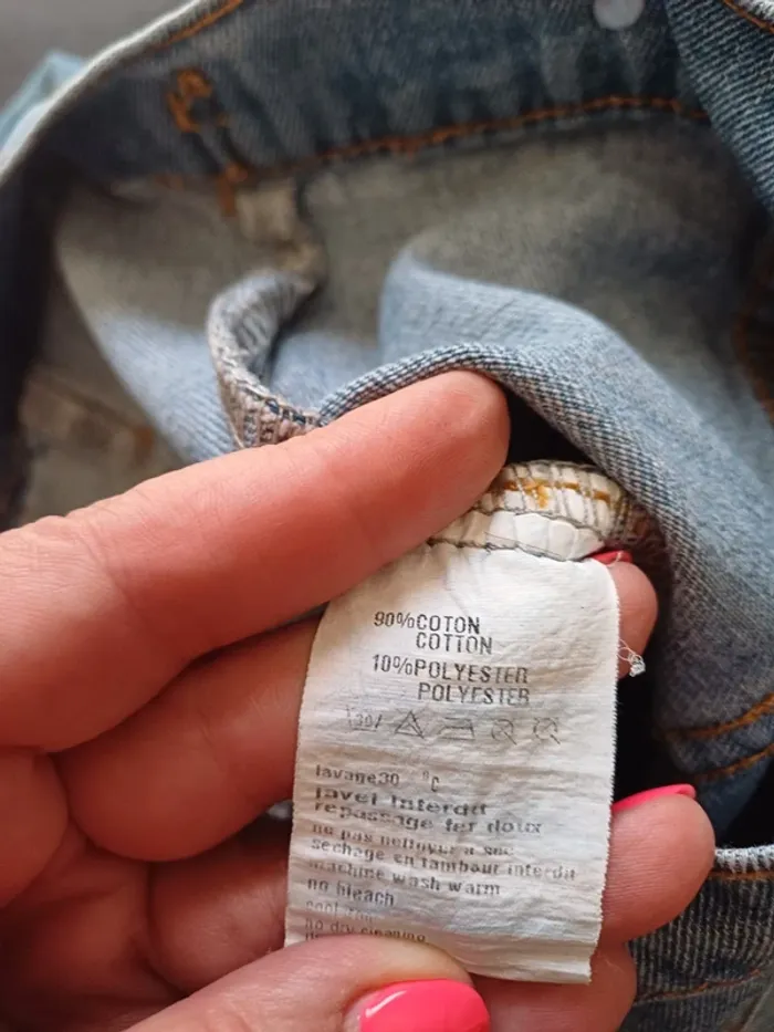 Veste en jean effet usé - photo numéro 6