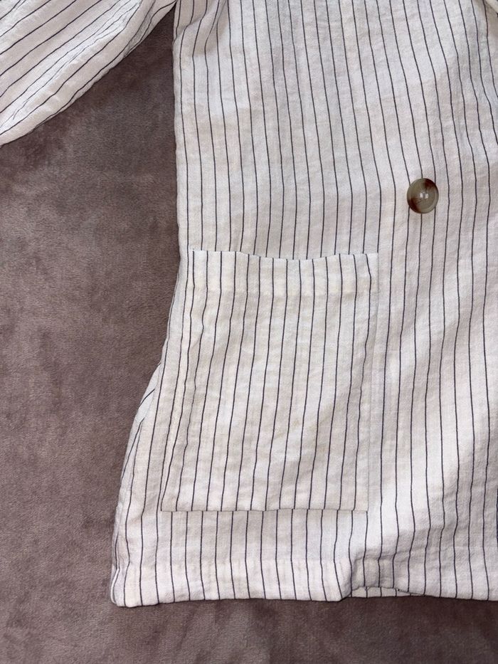 Blazer long Monki taille XS blanc en très bon état - photo numéro 5