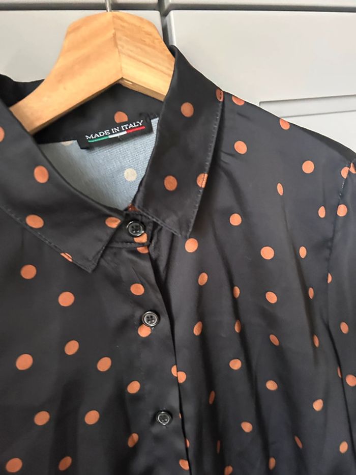 Chemise courte satin à nouer - photo numéro 2