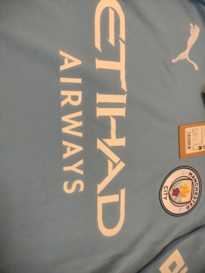 Maillot de foot Manchester City, Puma Authentique Officiel taille enfant 14/16 ans, Neuf - photo numéro 7