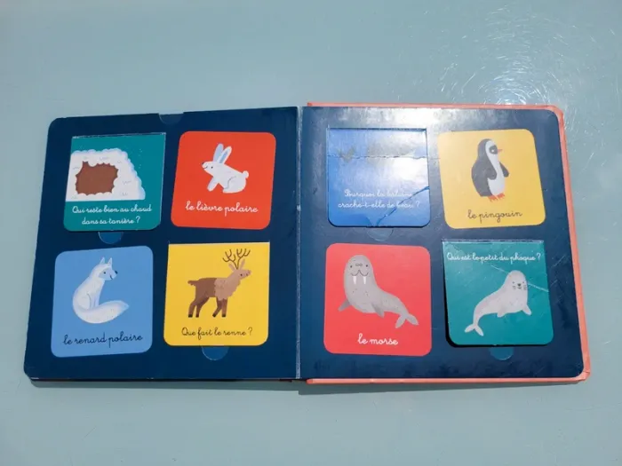 Livre animé à tirettes et roues 🦭 Les Animaux du Froid 🐧 58 - photo numéro 8