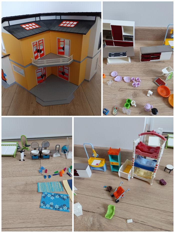 Maison playmobil avec tous les accessoires