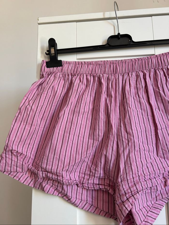 Short de pyjama rose à rayures Undiz Taille M - photo numéro 2