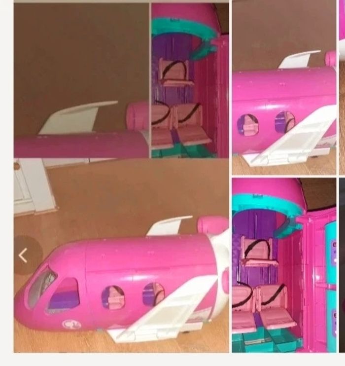 Avion barbie achetée 100 euros et Scooter barbie Peu utilisés