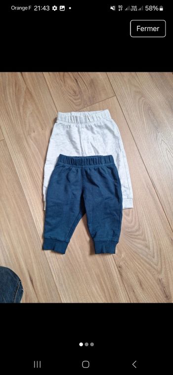 Lot de 2 pantalons taille 3 mois