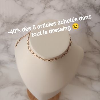 Bracelet cheville couleur dorée