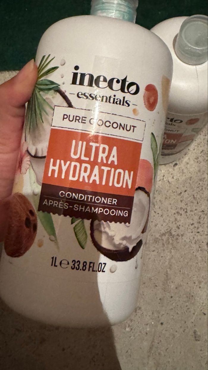 Lot de 2 après-shampooings hydratants – inecto essentials PURE COCONUT – 1L chacun - photo numéro 4