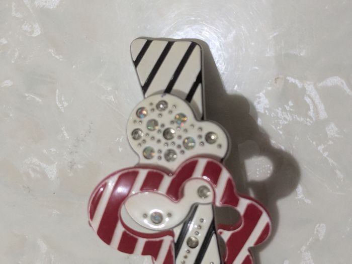 Belle barrette vintage à rayures. - photo numéro 6