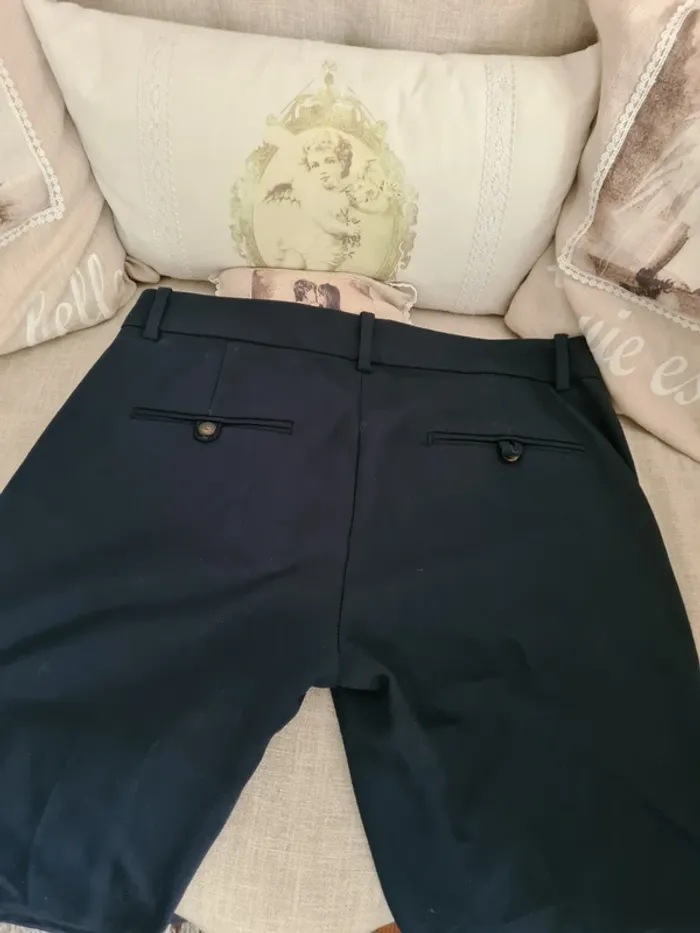 Pantalon bleu marine Zara Taille 36 - photo numéro 2