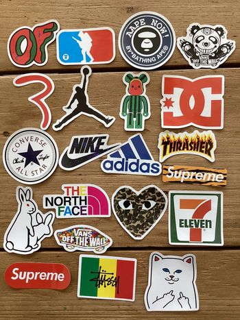 20 Stickers de marque
