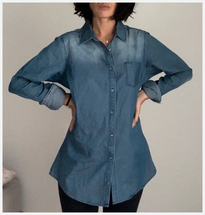 Chemise longue bleue Maison Scotch - t36 - très bon état - photo numéro 2