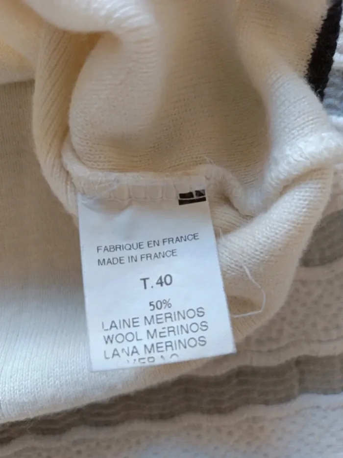 Pull Caroll vintage 50% laine mérinos t.40 - photo numéro 6