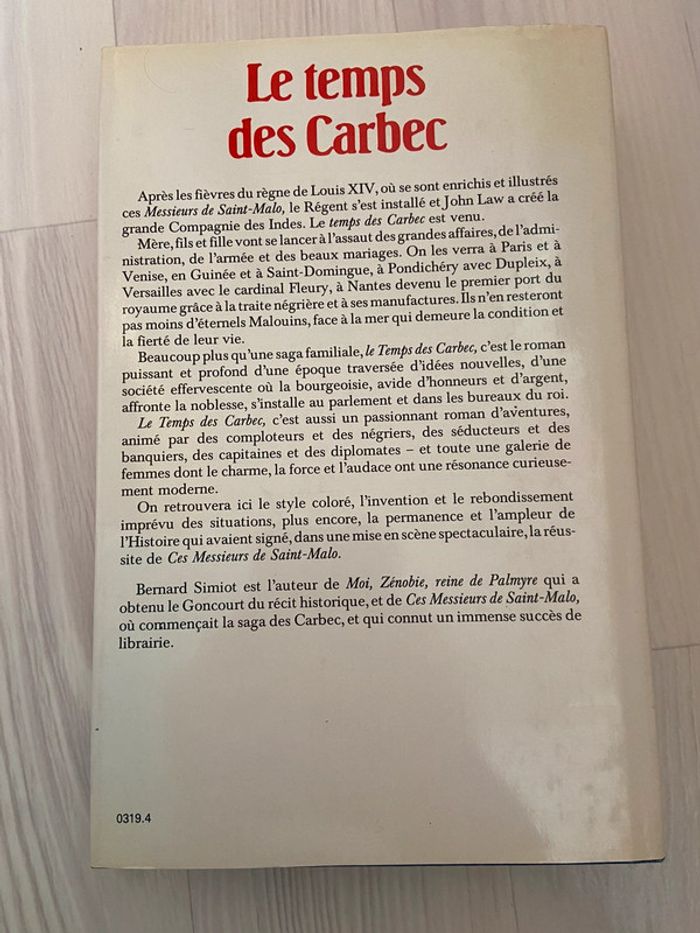 Le temps des Carbec - Bernard simiot - photo numéro 2