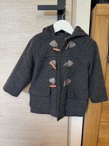 Manteau gris à capuche bout’chou