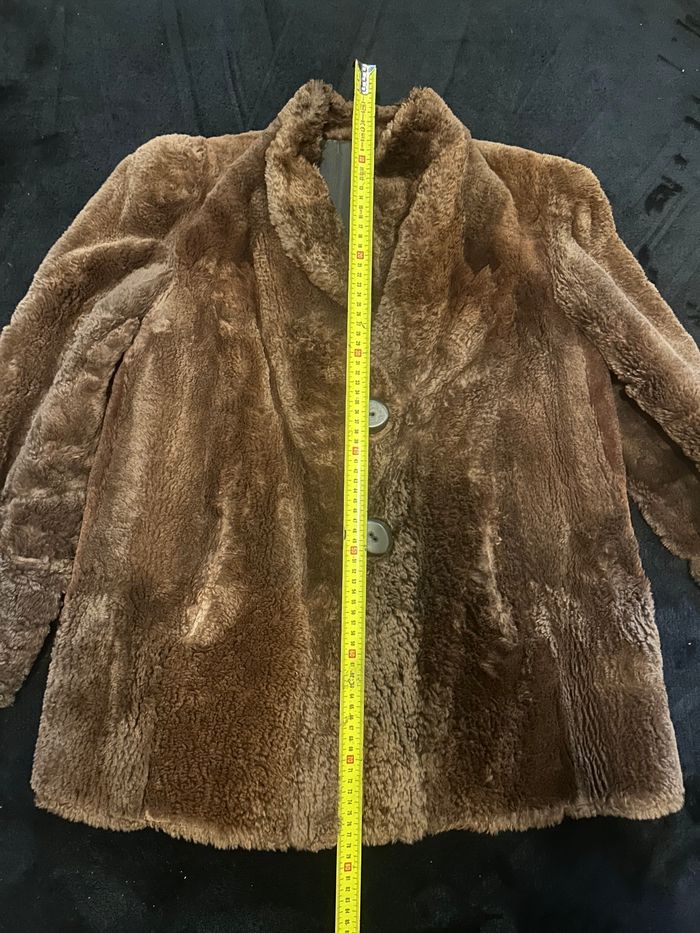 Manteau femme en mouton doré vintage - photo numéro 7