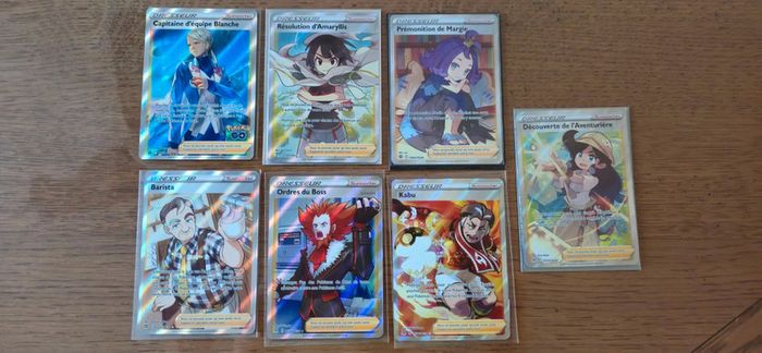 Lot de 7 cartes pokémon dresseur full art