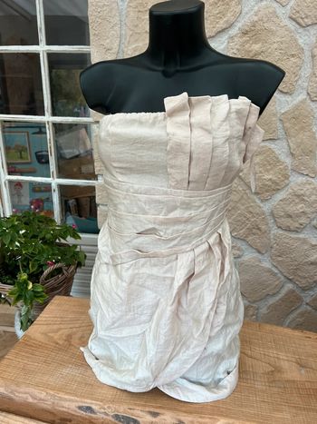 Robe femme taille 36 38 H&Smith S M soirée cérémonie champagne doré Calie bustier