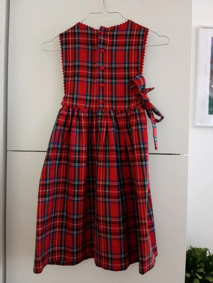 Robe imprimé tartan vintage sans manches taille 8 ans - photo numéro 5