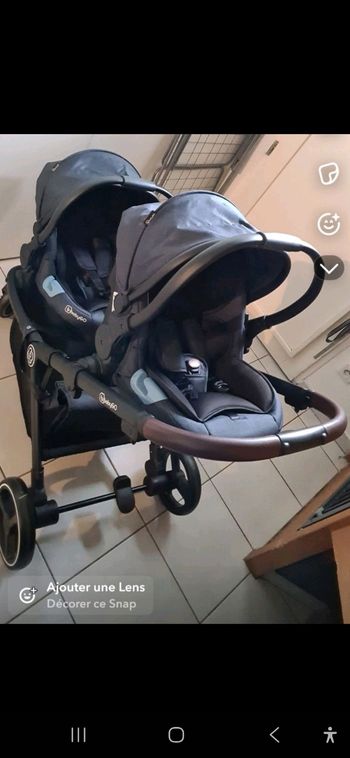 Poussette jumeaux complette