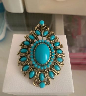 Magnifique bijoux turquoise 2 sur 1 broché ou porter comme pendentif vintage 🍭🍭