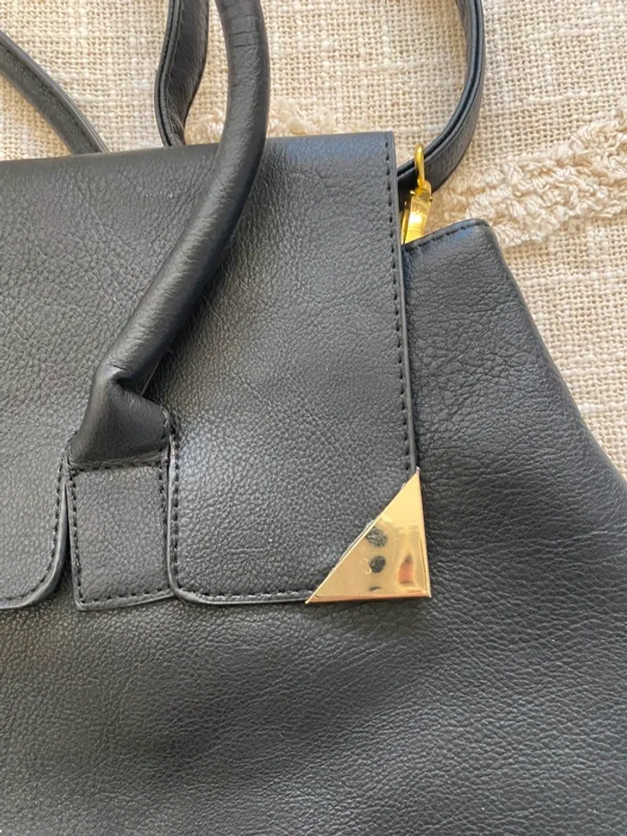 Grand sac noir et doré pieces - photo numéro 2