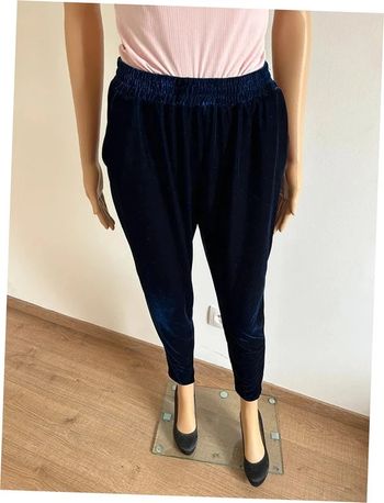 Jogging bleu nuit en velours Morgan taille 38 excellent état