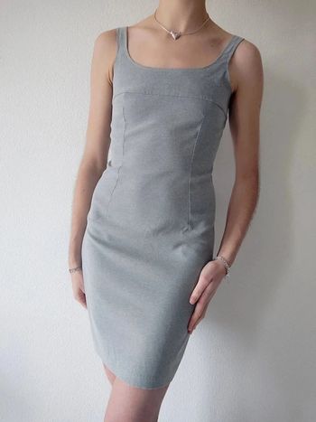 Robe courte moulante gris clair bretelle / Etam - 34/XS à petit 38/M